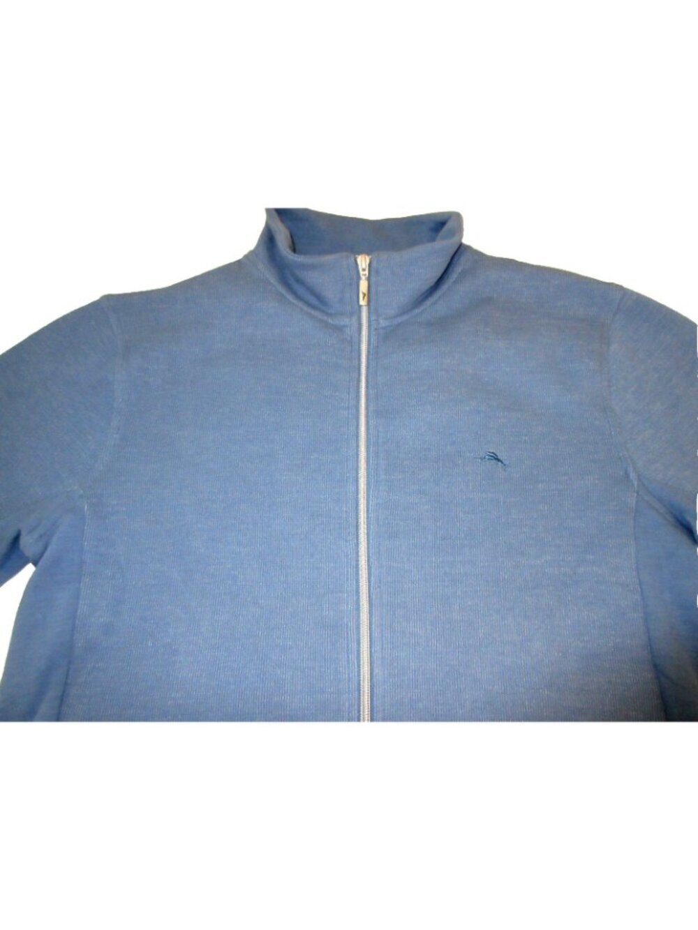 Men's Tommy Bahama full zipper sweatshirt Light Denim Blue Size Small NWT - Picture 2 of 6